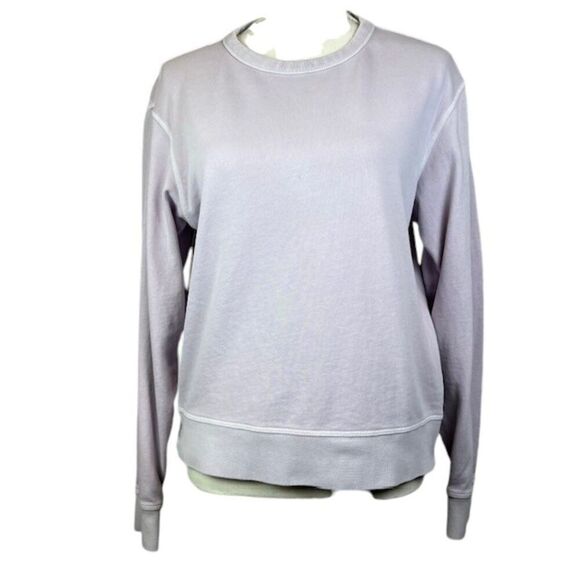 OFFICINE GÉNÉRALE Delphine French Cotton-Terry Sweatshirt Lavender OverSized XS - Picture 2 of 13